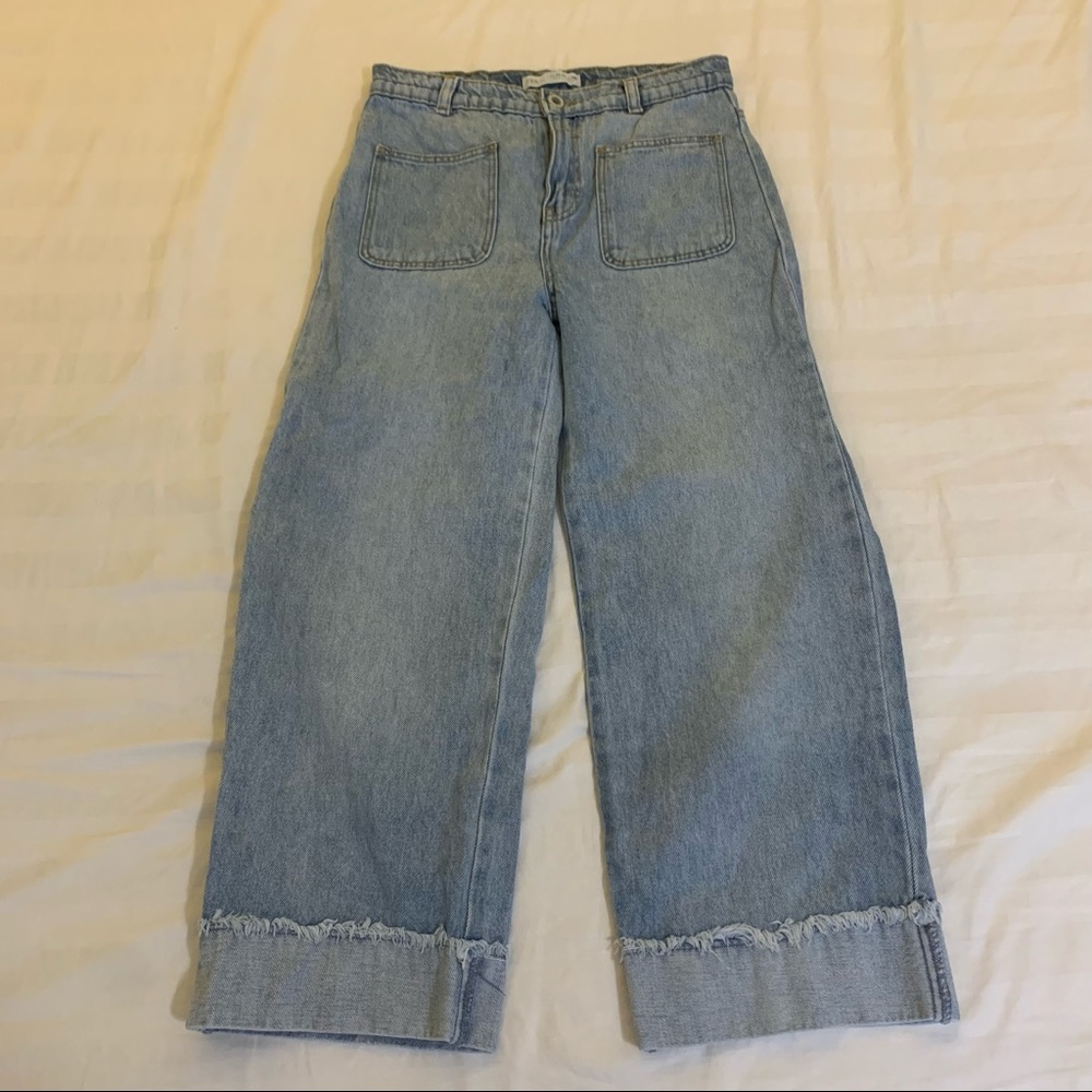 Zara kids wide leg denim and shirt
